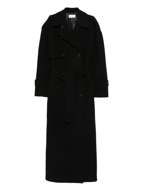 Double-breasted coat with belt THE NINA STUDIO | N9277PARMABLACK